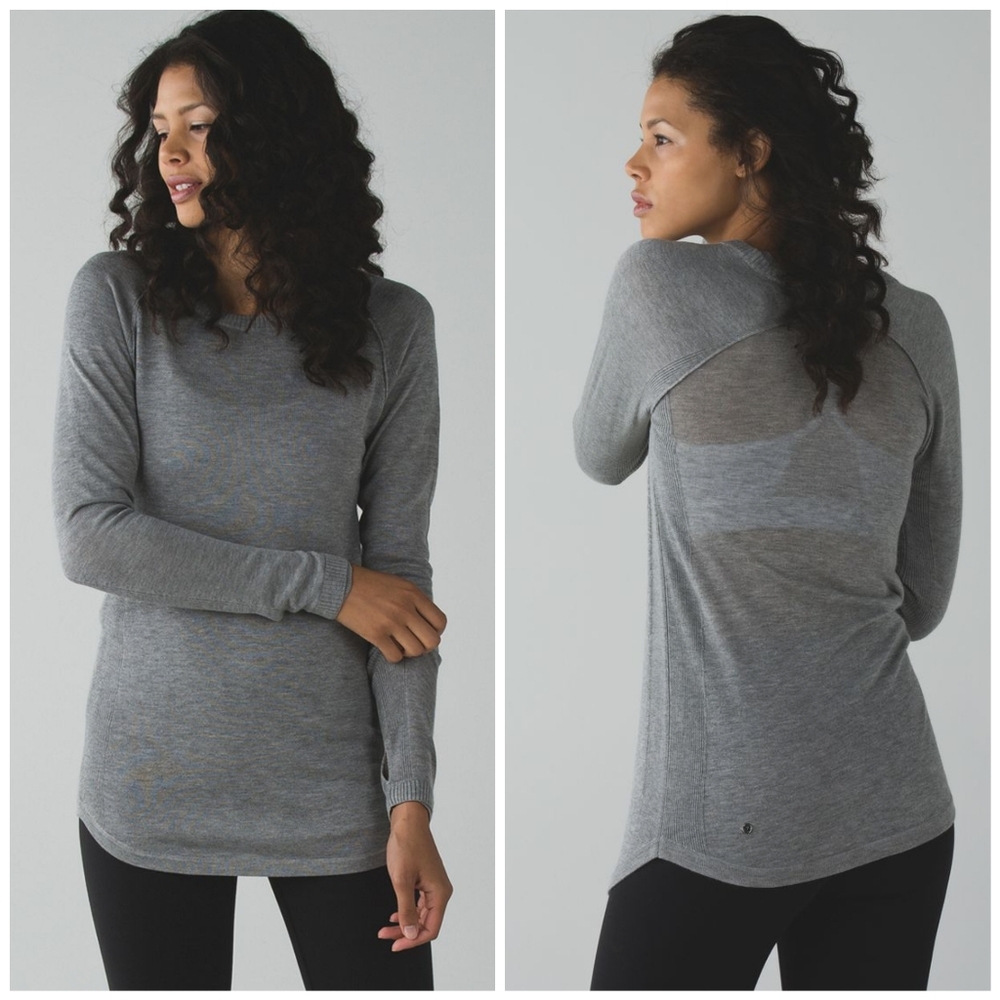 Lululemon Loose Knit Gray Sunshine Coast Sweater, S